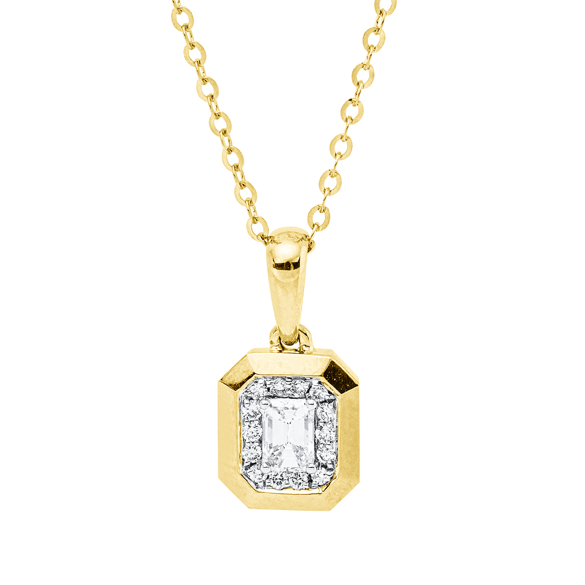 Solitaire mit Besatz Collier - 4R237