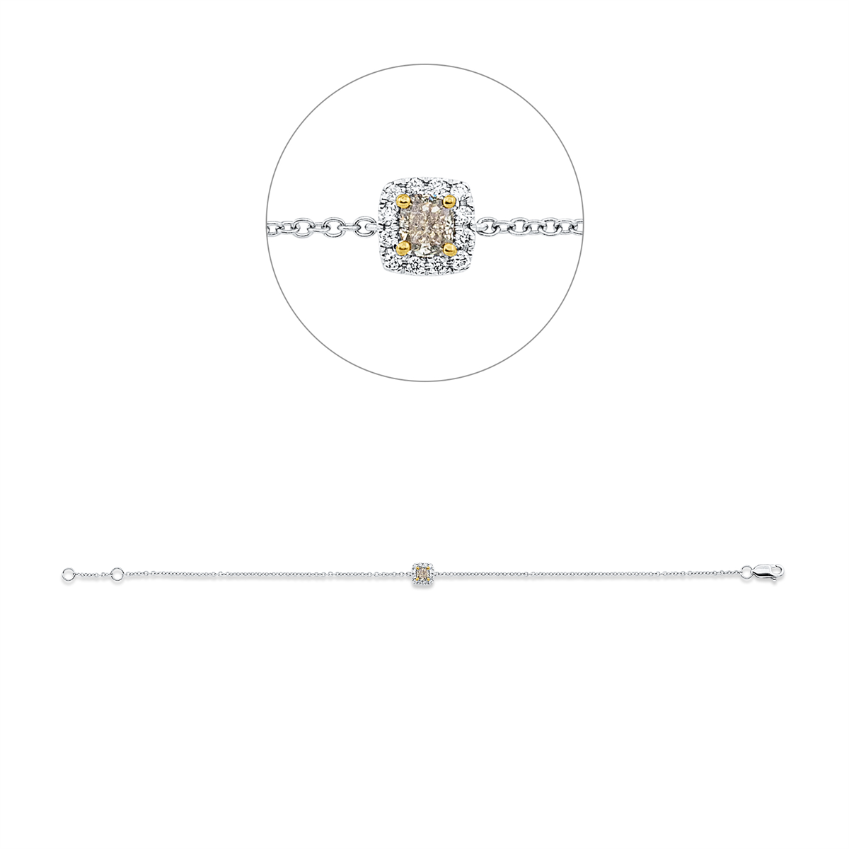 Farbiger Diamant Armband - 5E521