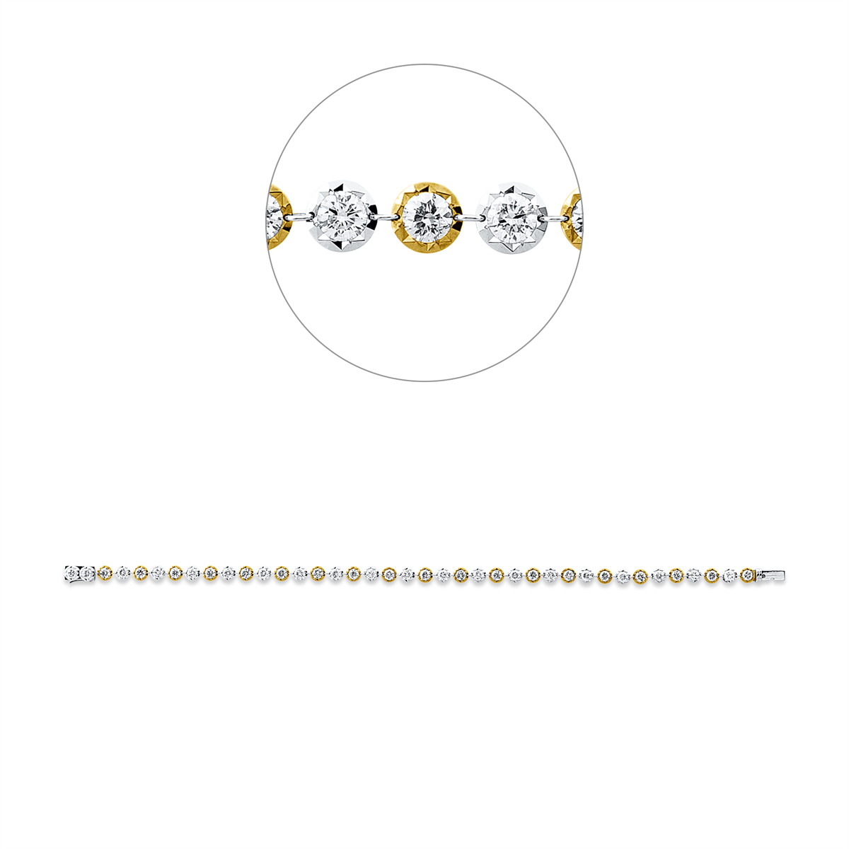 Farbiger Diamant Armband - 5F562