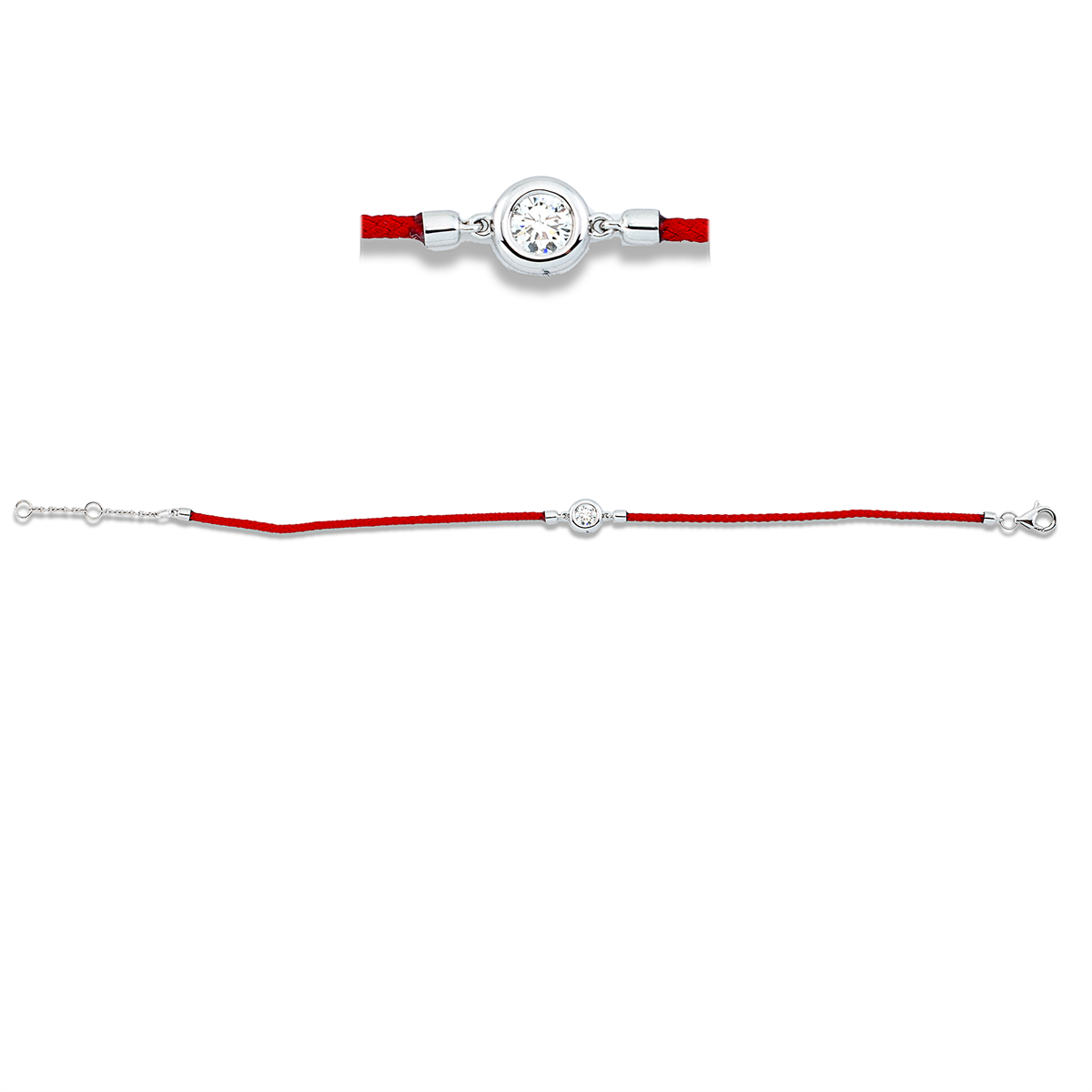 Leder- & Stoffband Armband - 5G364