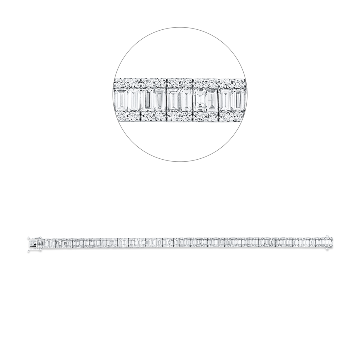 Baguette Illusion Armband - 5G641