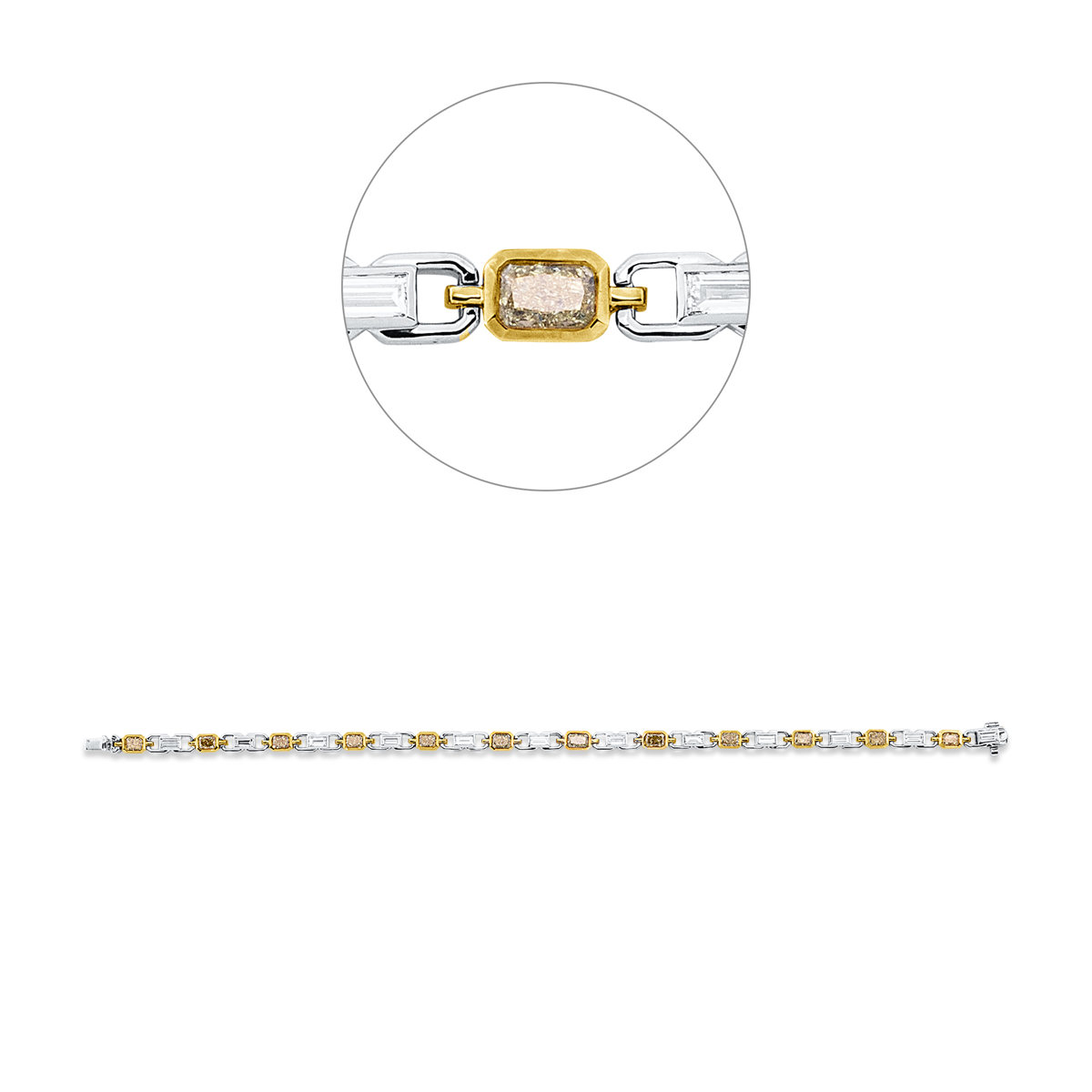 Farbiger Diamant Armband - 5G657