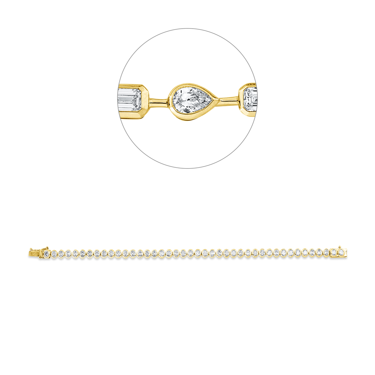 Mehrfachsteinbesatz Armband - 5G856