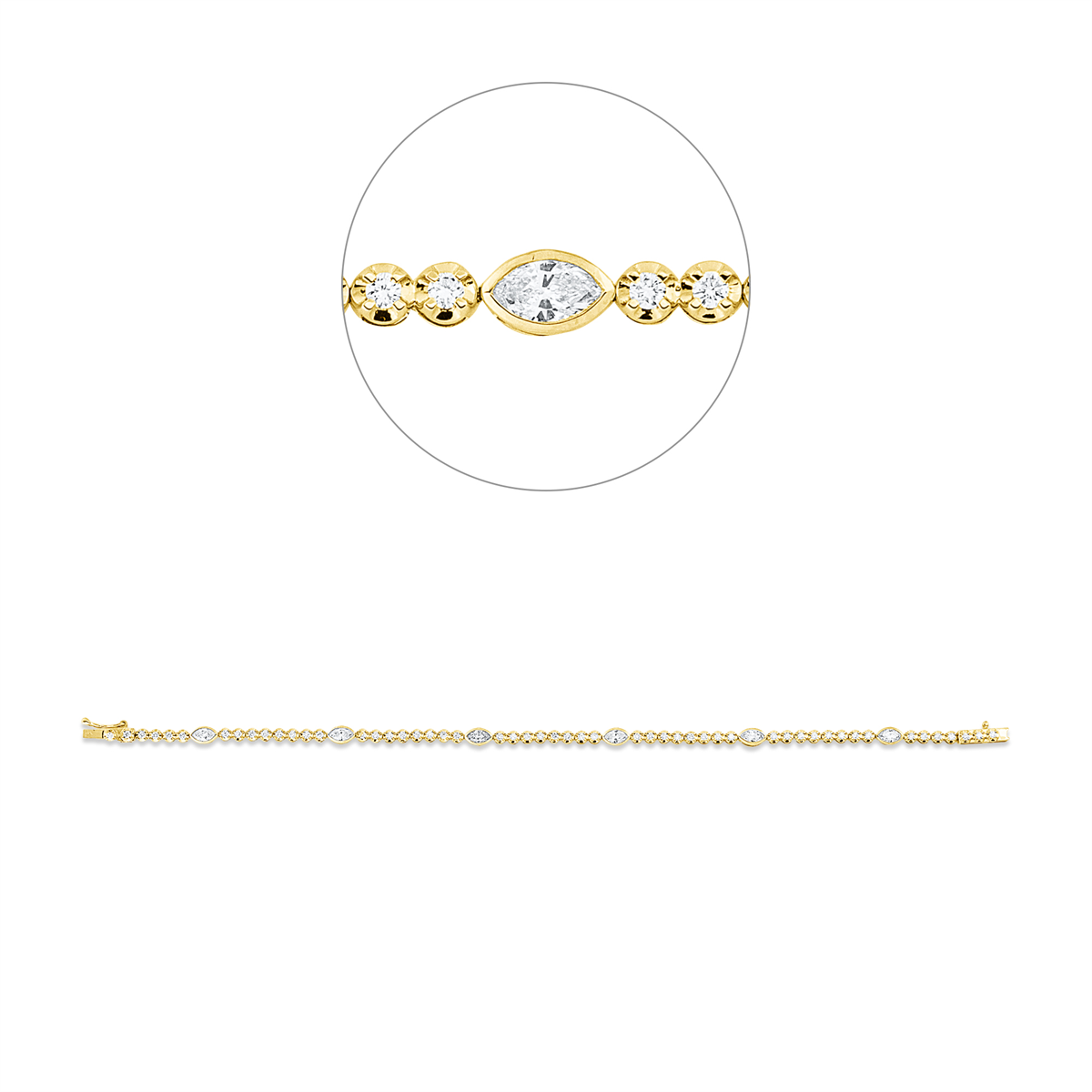Mehrfachsteinbesatz Armband - 5G865