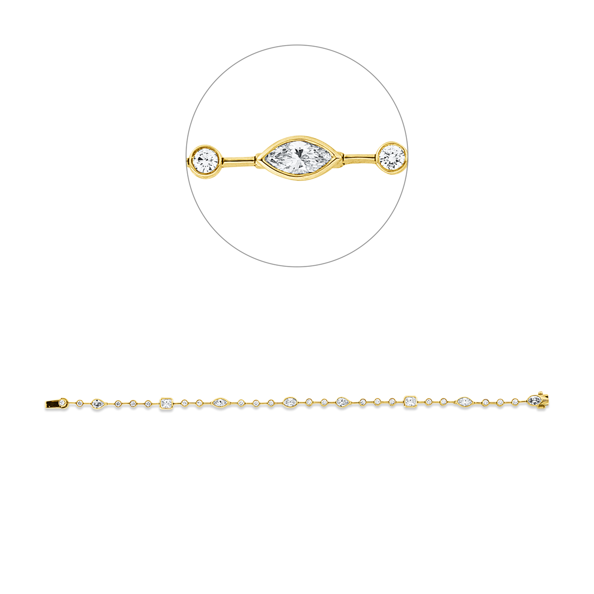 Mehrfachsteinbesatz Armband - 5G933