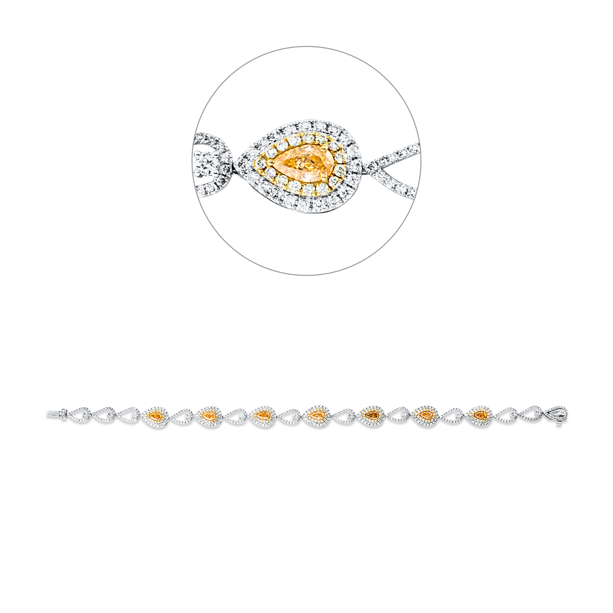 Farbiger Diamant Armband - 5G969