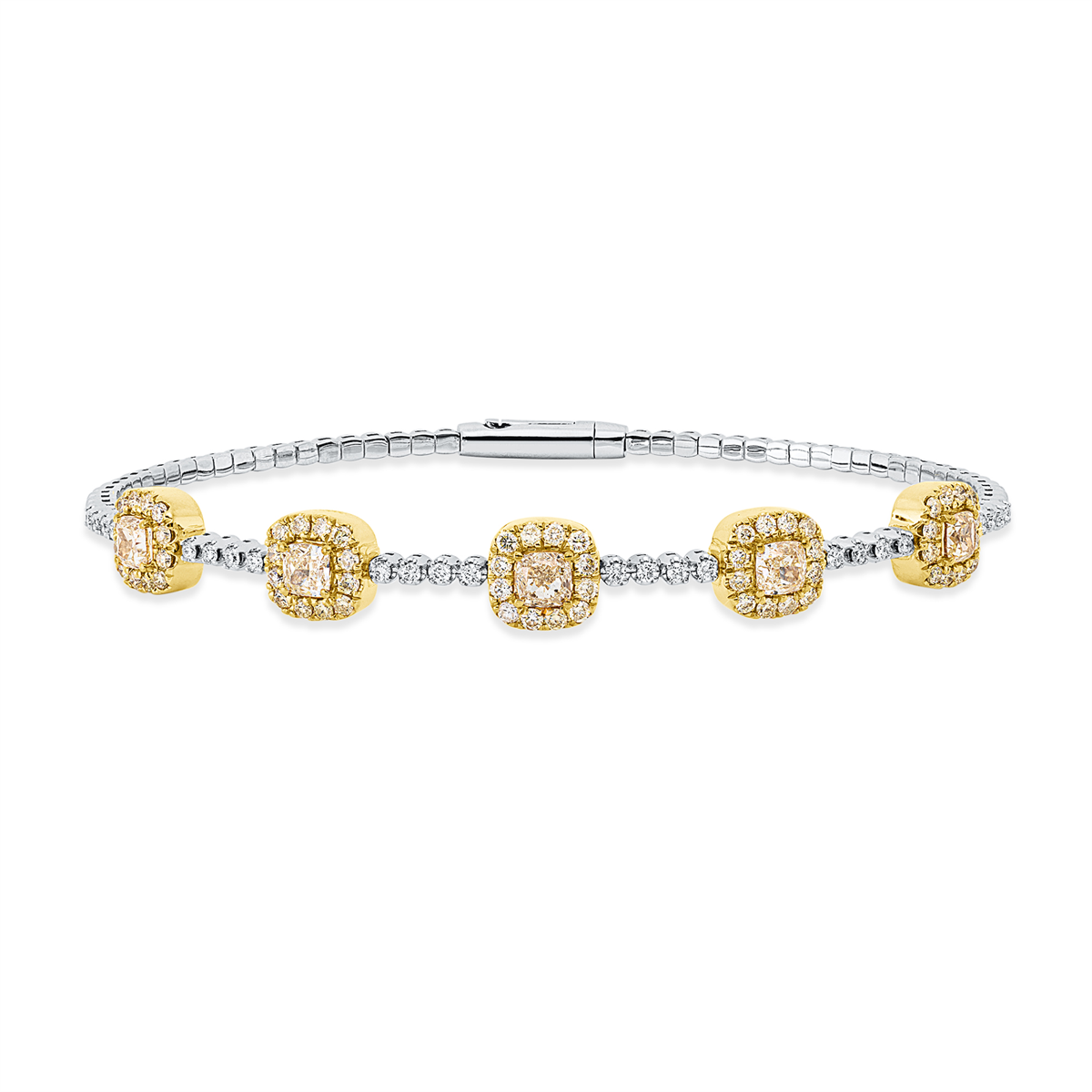 Farbiger Diamant Armreif - 6B626