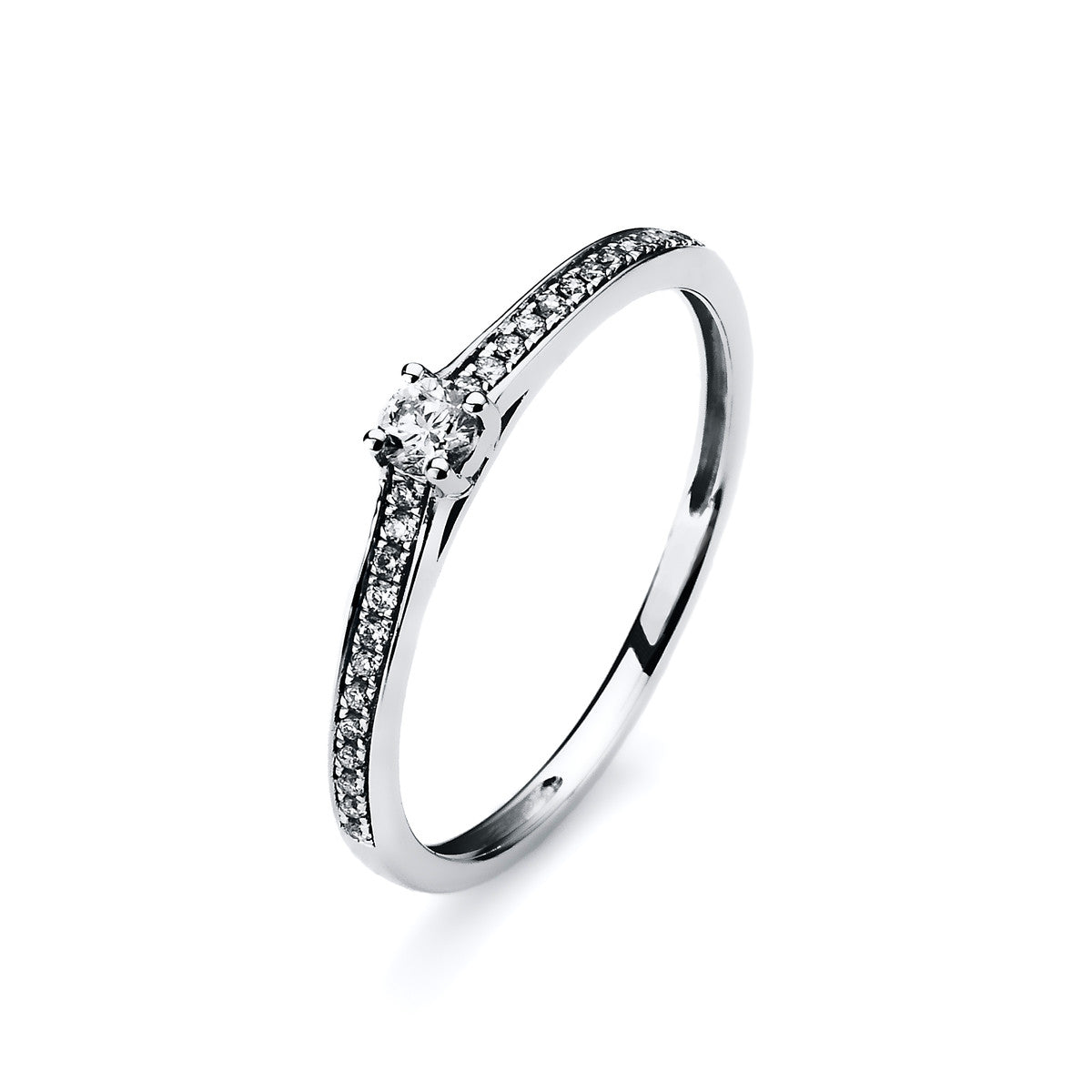 Solitaire mit Besatz Ring - 1A322