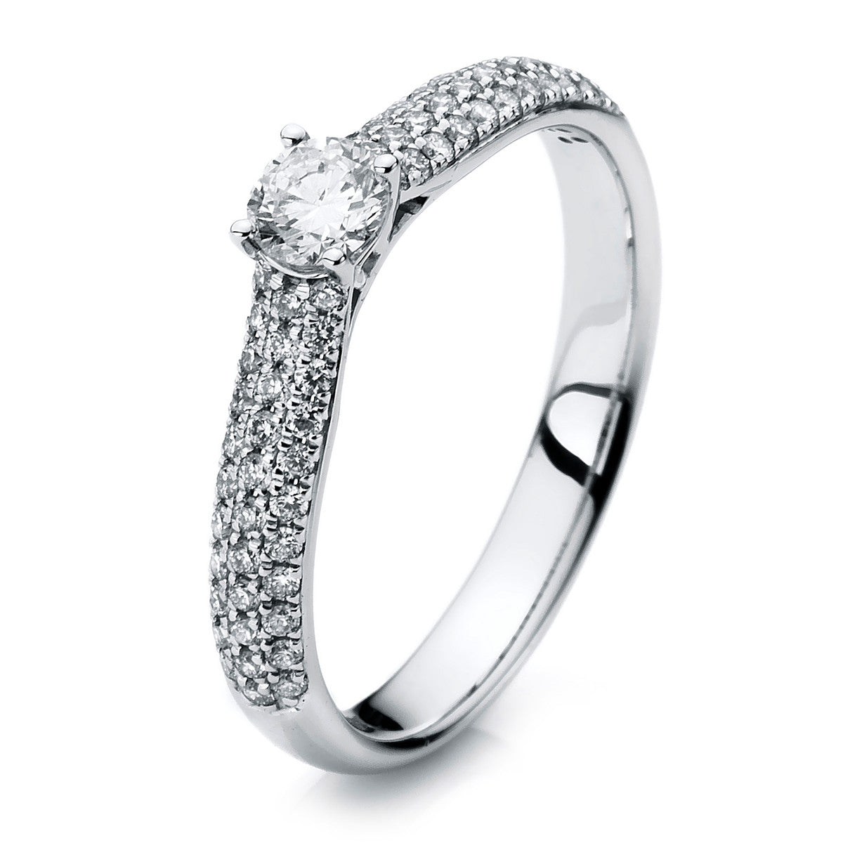 Solitaire mit Besatz Ring - 1A418