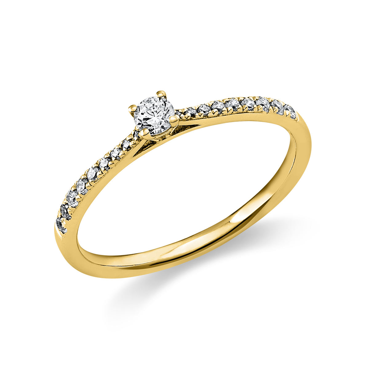 Solitaire mit Besatz Ring - 1A422