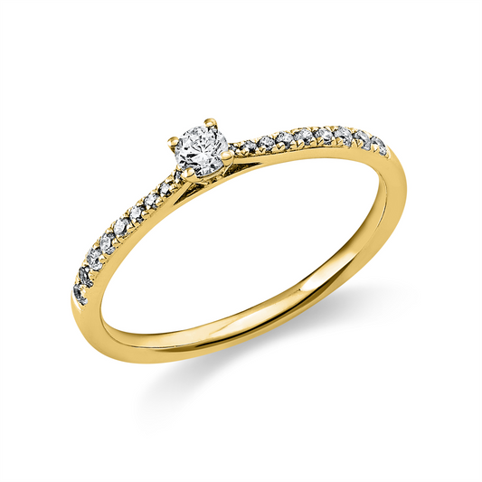 Solitaire mit Besatz Ring - 1A422