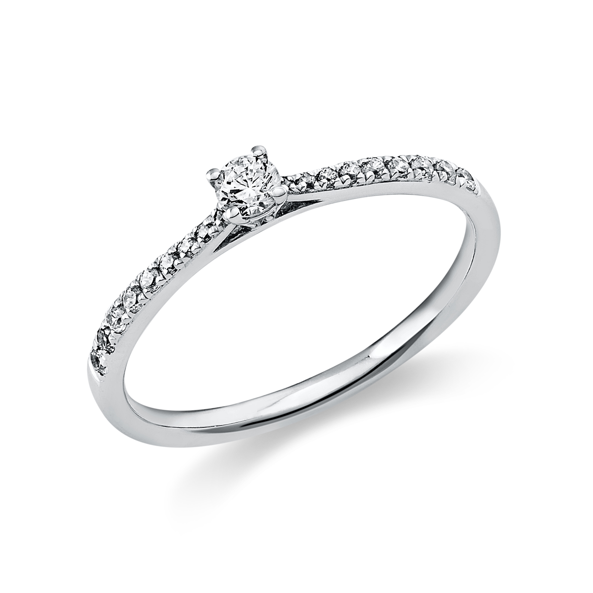 Solitaire mit Besatz Ring - 1A422