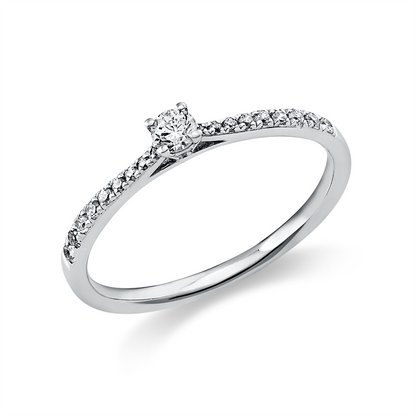 Solitaire mit Besatz Ring - 1A422