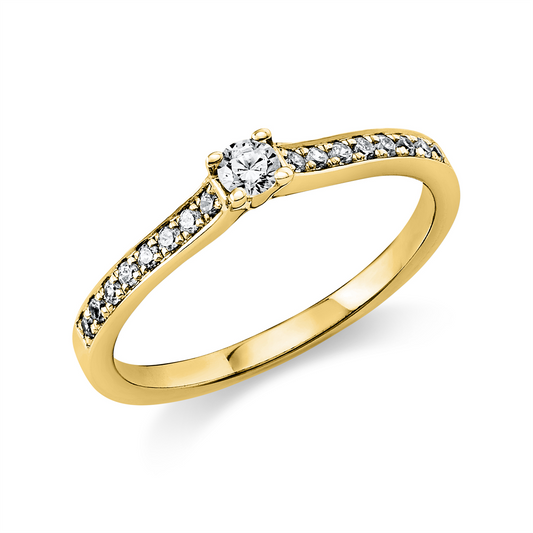 Solitaire mit Besatz Ring - 1A454
