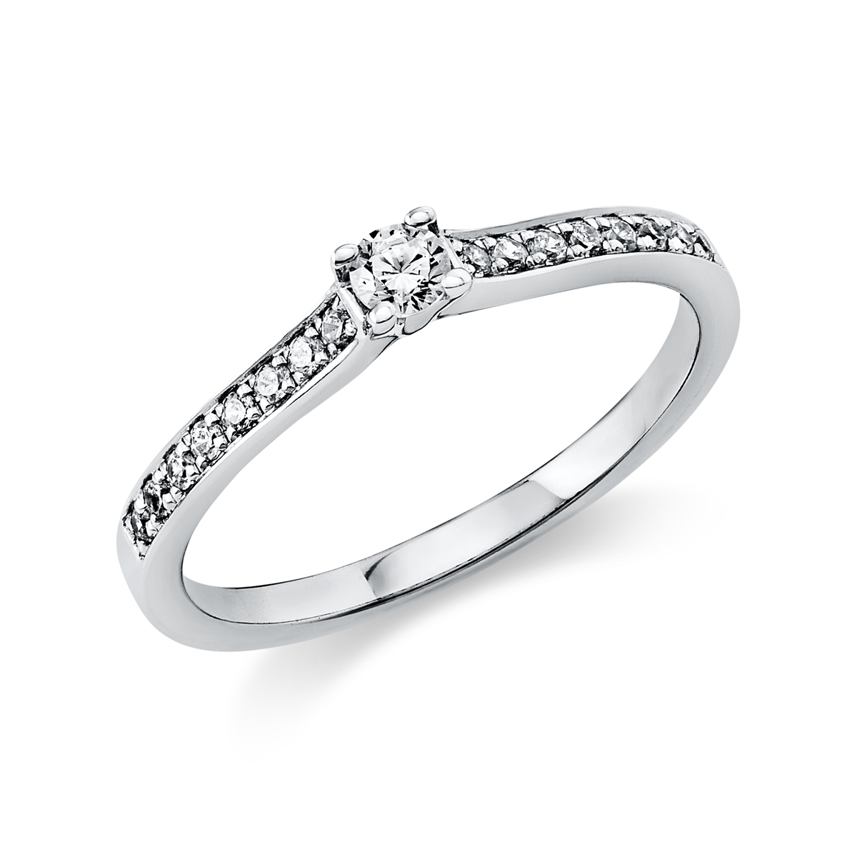Solitaire mit Besatz Ring - 1A454