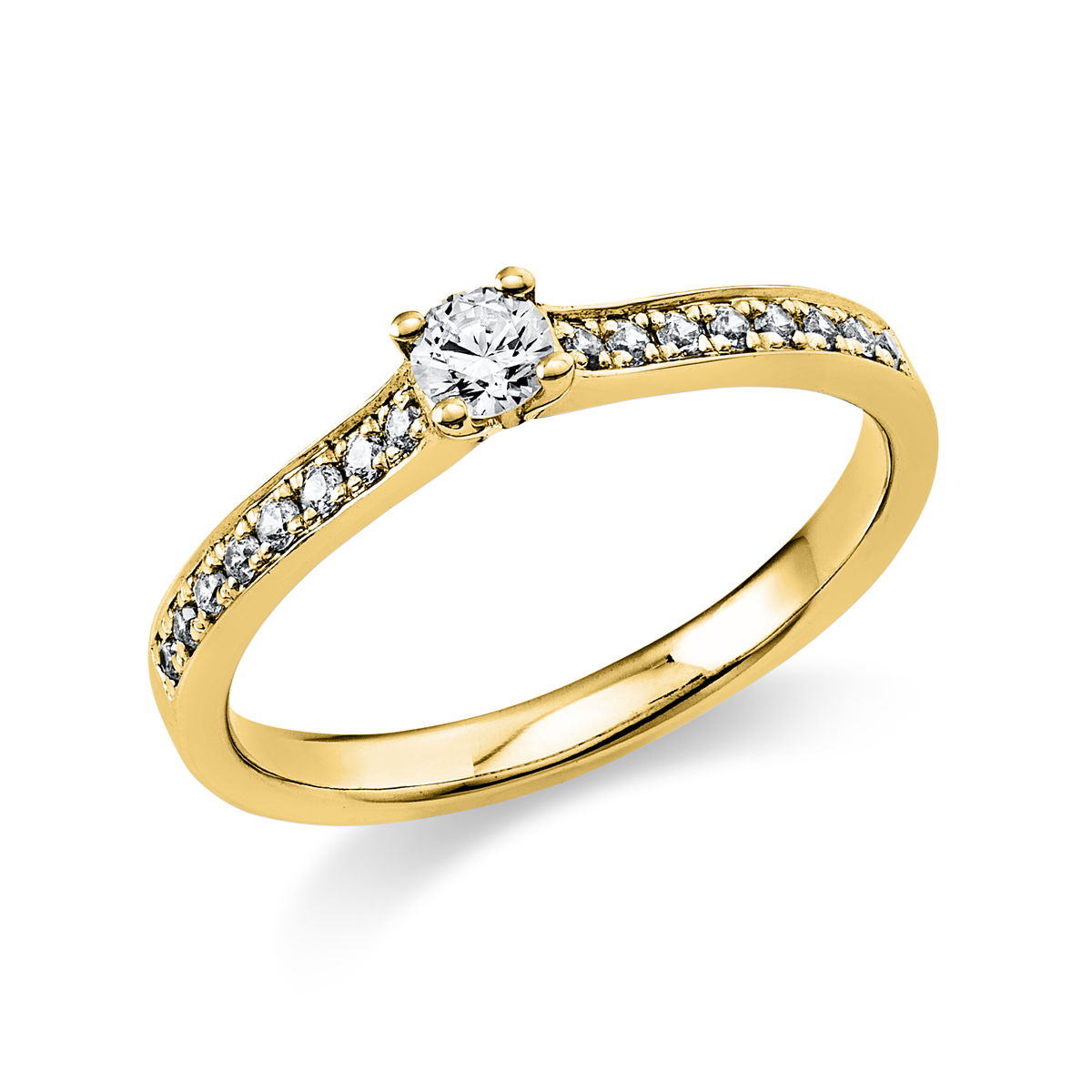 Solitaire mit Besatz Ring - 1A455
