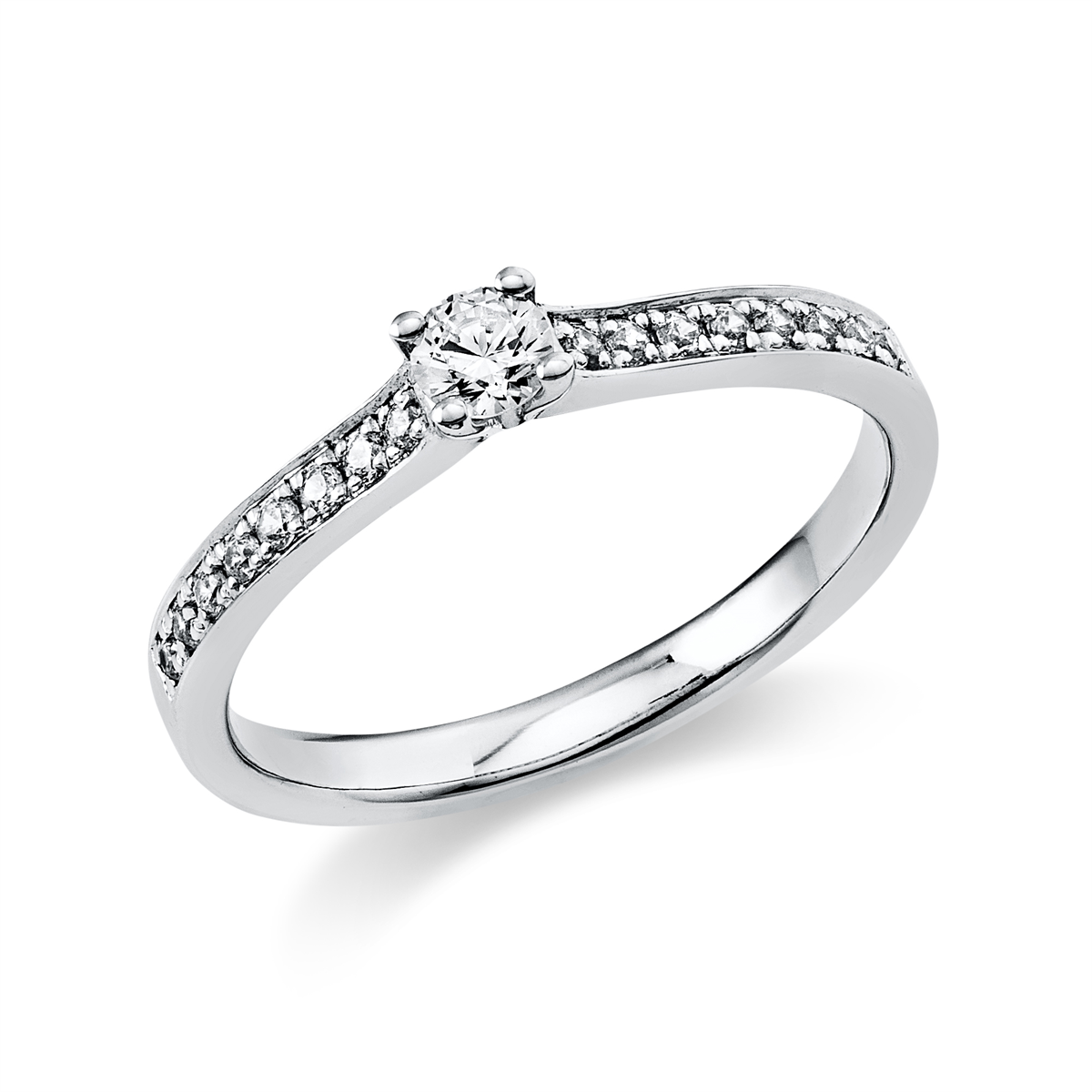 Solitaire mit Besatz Ring - 1A455