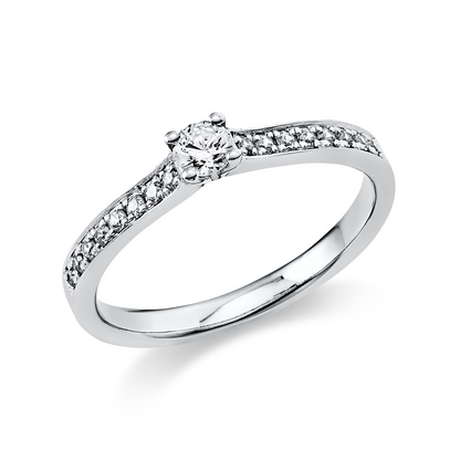 Solitaire mit Besatz Ring - 1A455