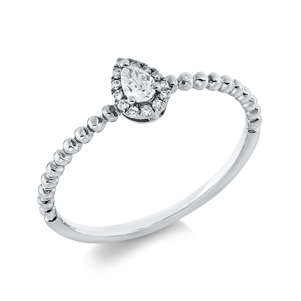 Solitaire mit Besatz Ring - 1BF10