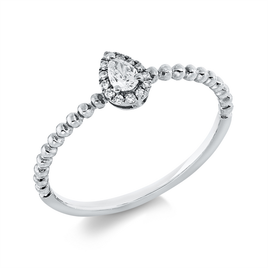 Solitaire mit Besatz Ring - 1BF10