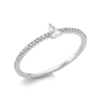 Solitaire mit Besatz Ring - 1BF36