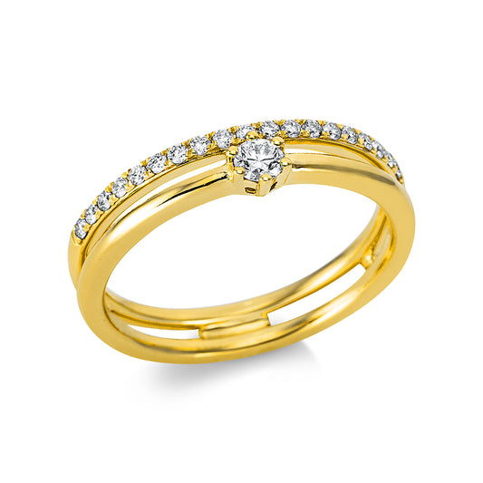Solitaire mit Besatz Ring - 1BH44