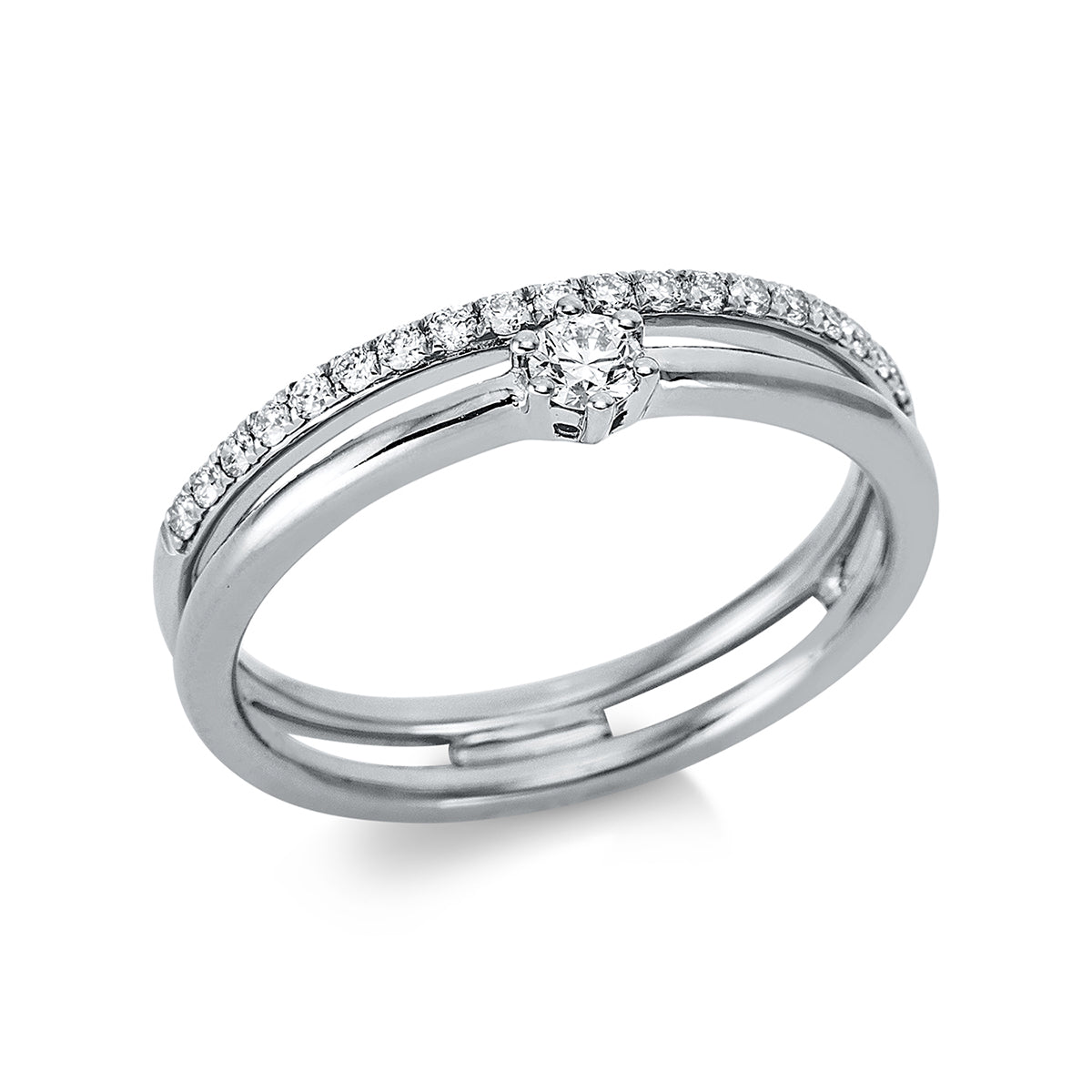 Solitaire mit Besatz Ring - 1BH44