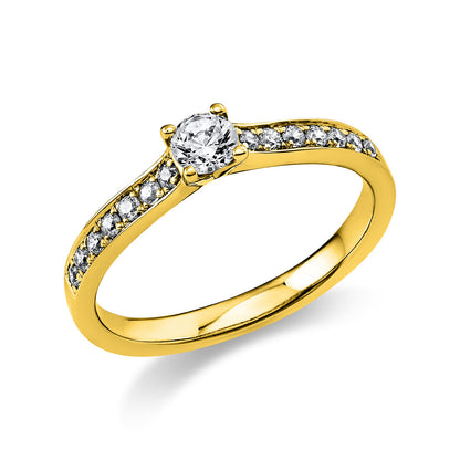 Solitaire mit Besatz Ring - 1C496