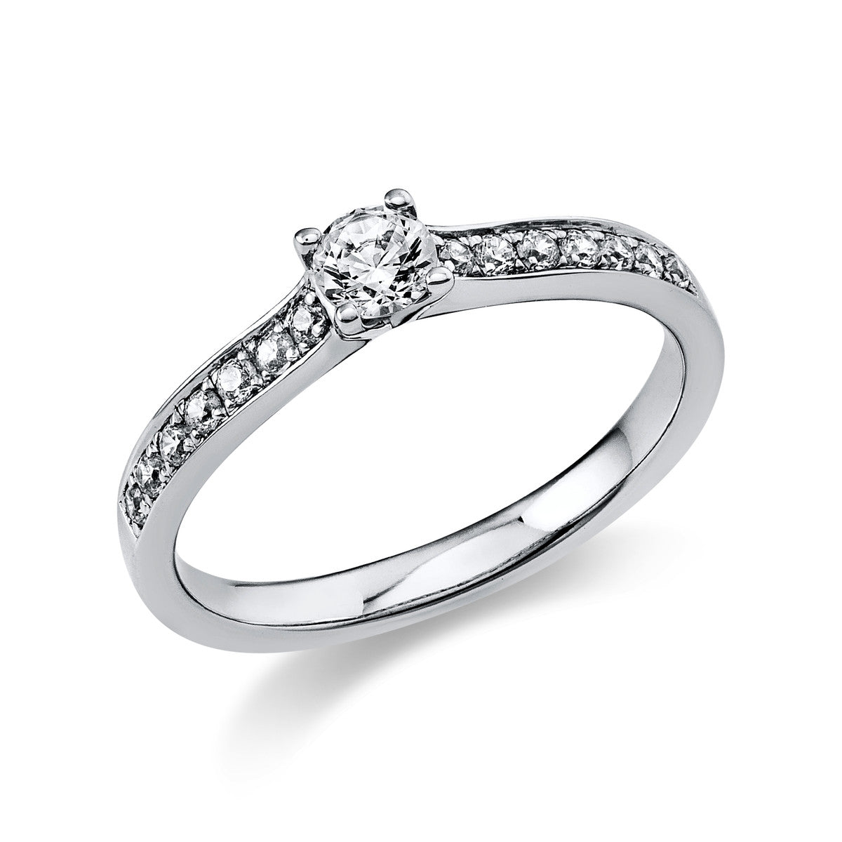 Solitaire mit Besatz Ring - 1C496