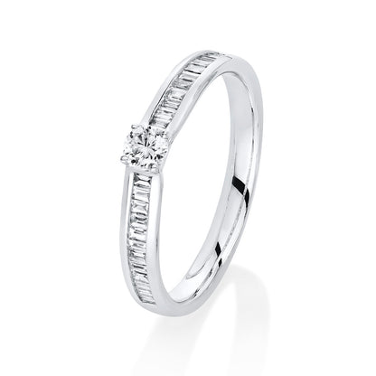 Solitaire mit Besatz Ring - 1C534