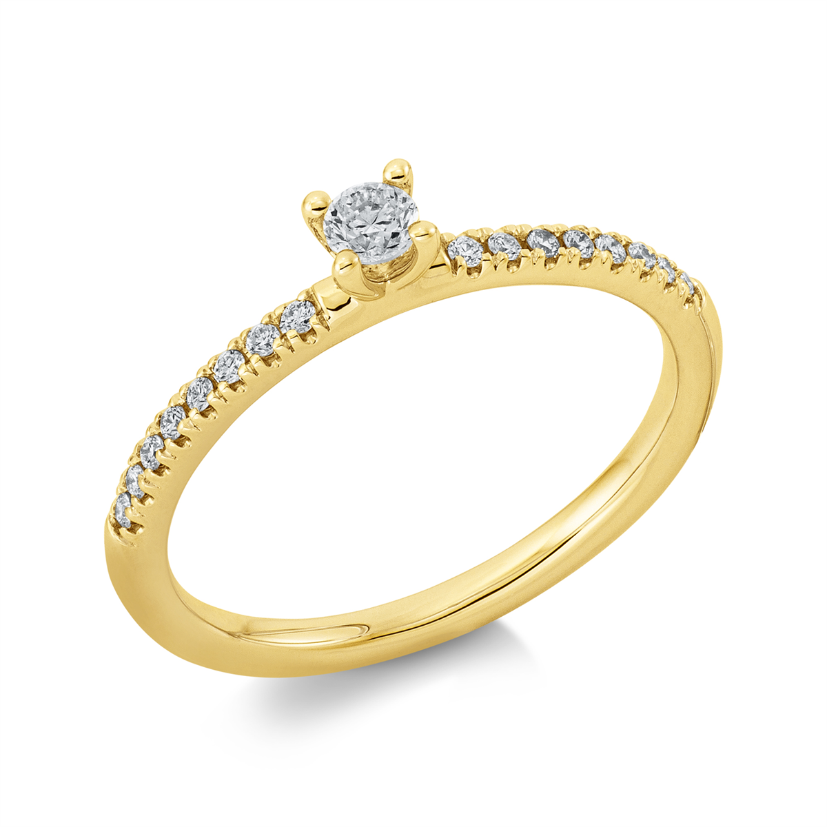 Solitaire mit Besatz Ring - 1CD15