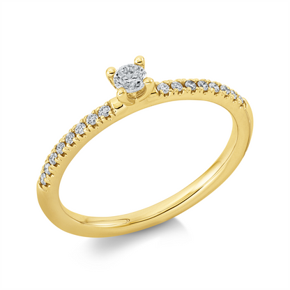 Solitaire mit Besatz Ring - 1CD15