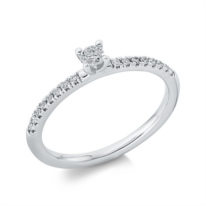 Solitaire mit Besatz Ring - 1CD15