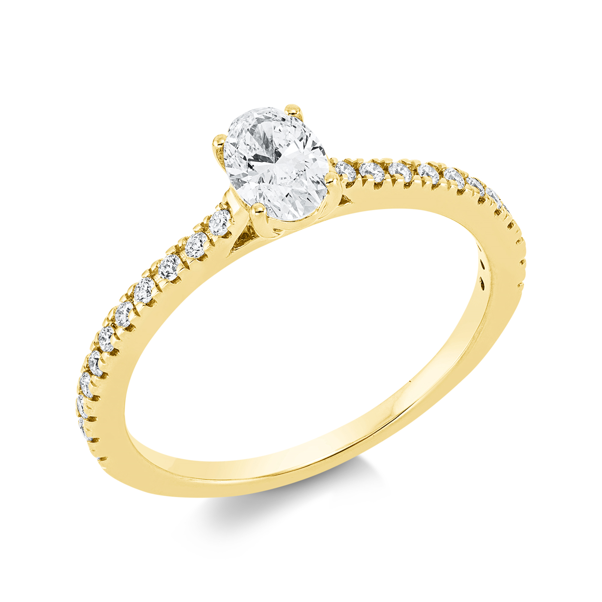 Solitaire mit Besatz Ring - 1CD17