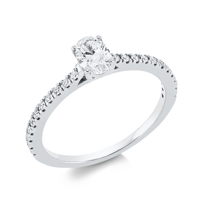 Solitaire mit Besatz Ring - 1CD17