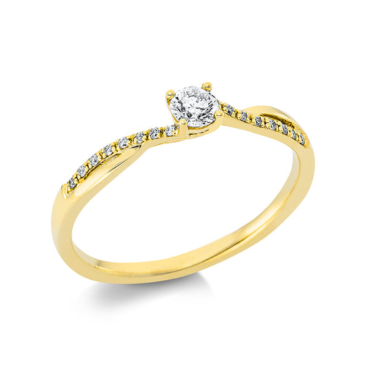 Solitaire mit Besatz Ring - 1CM34