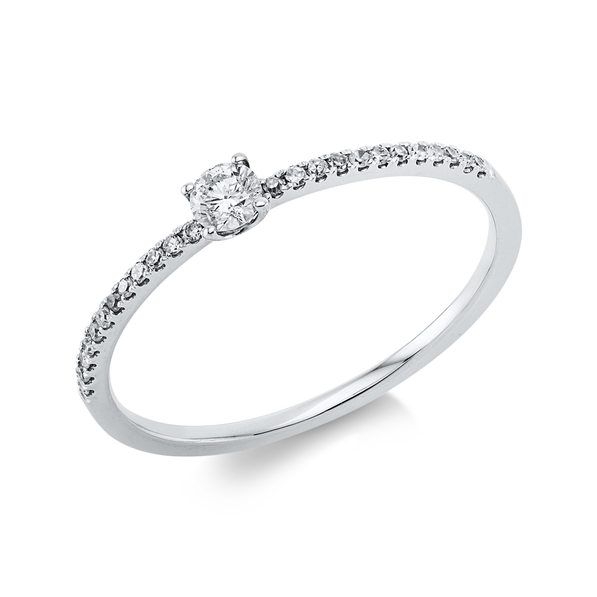 Solitaire mit Besatz Ring - 1DB12