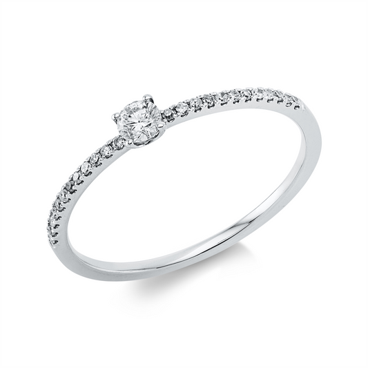 Solitaire mit Besatz Ring - 1DB12
