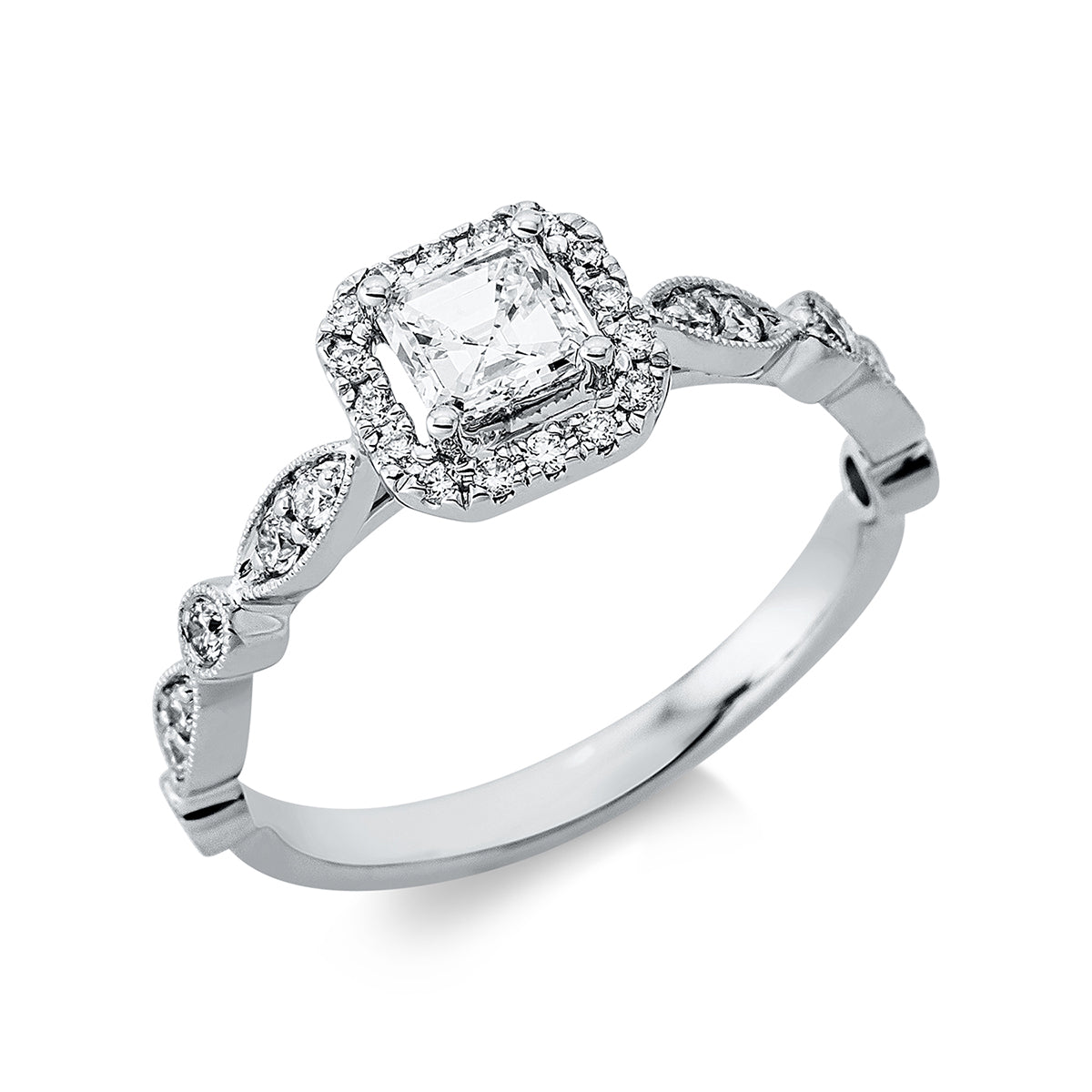 Solitaire mit Besatz Ring - 1DK38