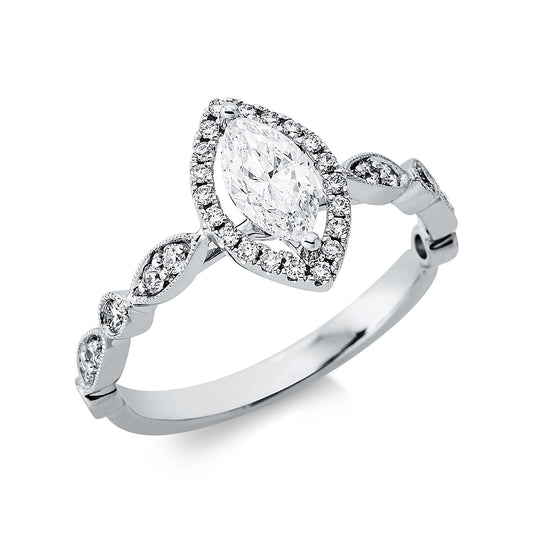 Solitaire mit Besatz Ring - 1DK41