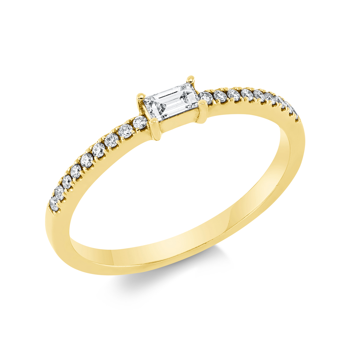 Solitaire mit Besatz Ring - 1DL44