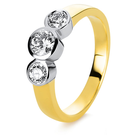 Solitaire mit Besatz Ring - 1E280