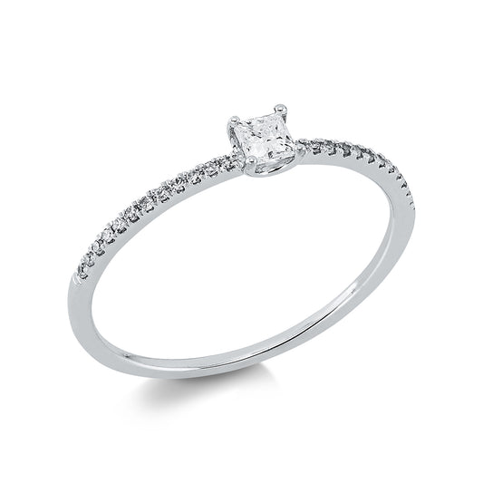 Solitaire mit Besatz Ring - 1EU10