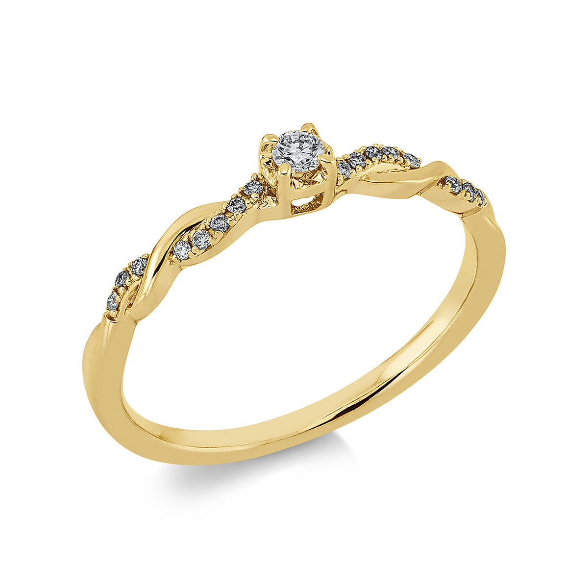 Solitaire mit Besatz Ring - 1EV20