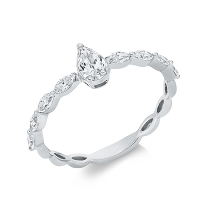 Solitaire mit Besatz Ring - 1FA03