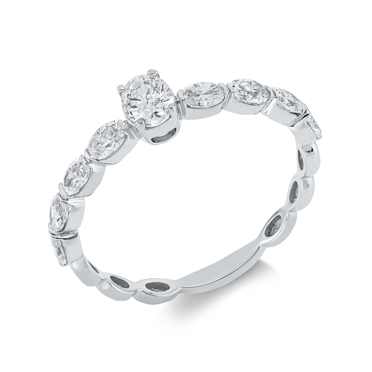 Solitaire mit Besatz Ring - 1FA12