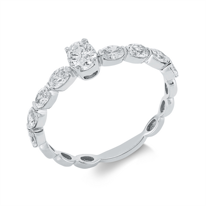 Solitaire mit Besatz Ring - 1FA12