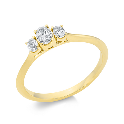 Solitaire mit Besatz Ring - 1FA21