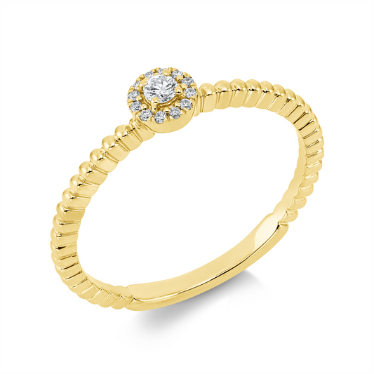 Solitaire mit Besatz Ring - 1FB02