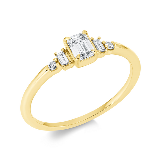 Solitaire mit Besatz Ring - 1FP25